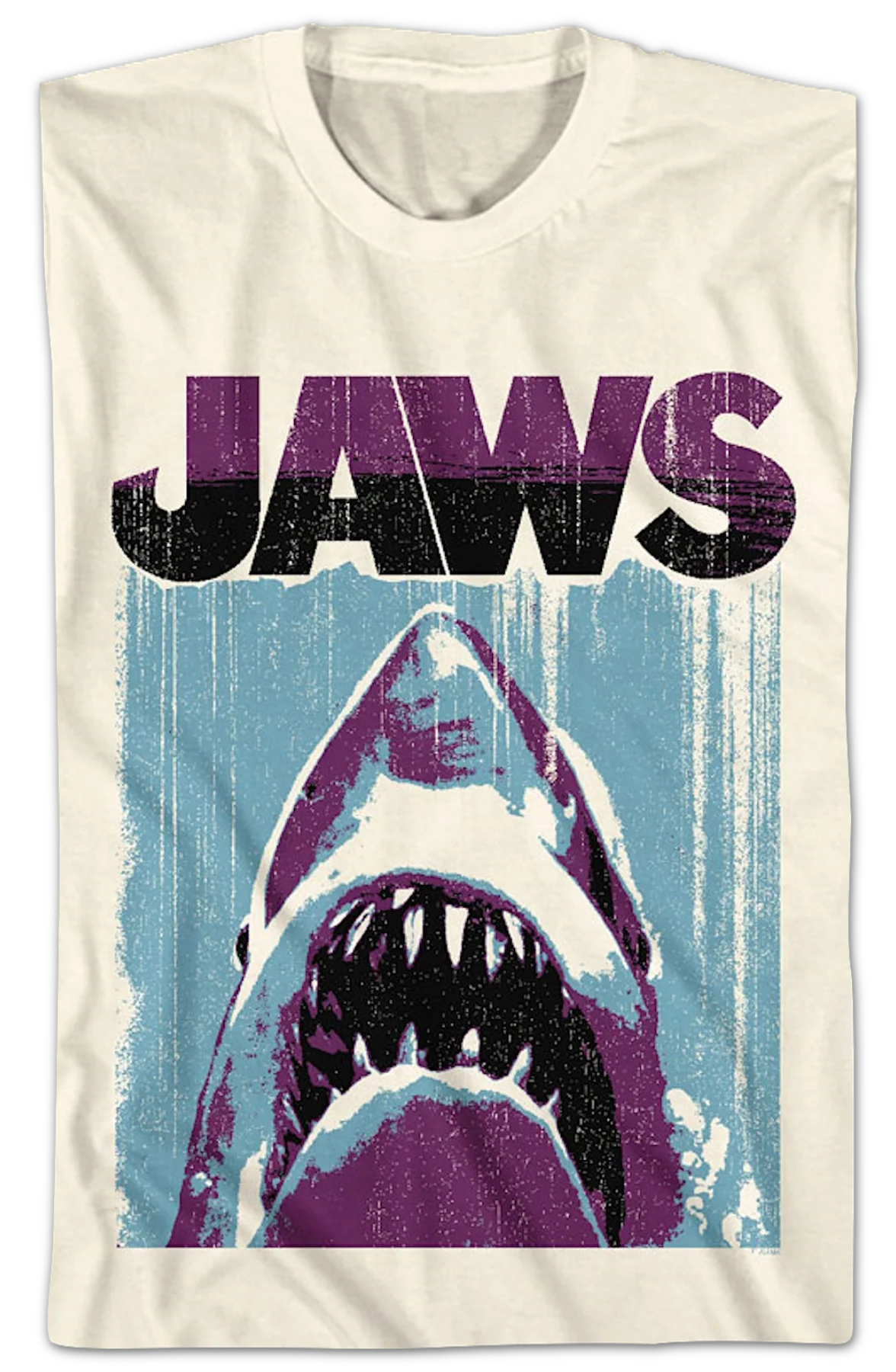 Brushstroke Poster Jaws T-Shirt - Image 2