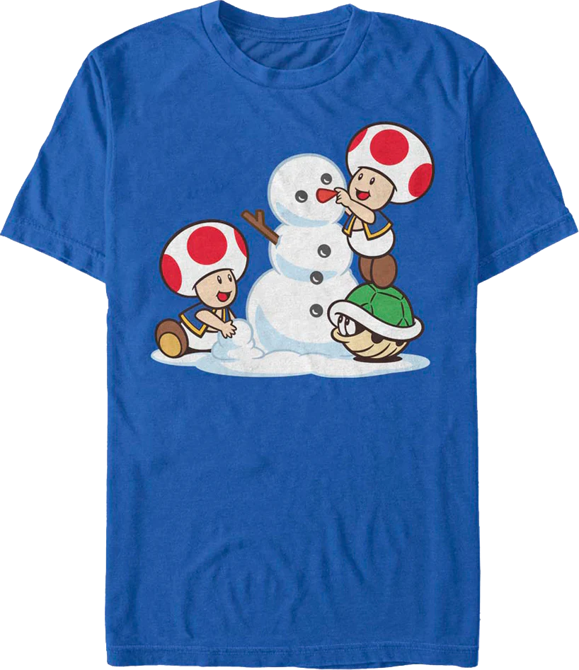 Building A Snowman Super Mario Bros. T-Shirt