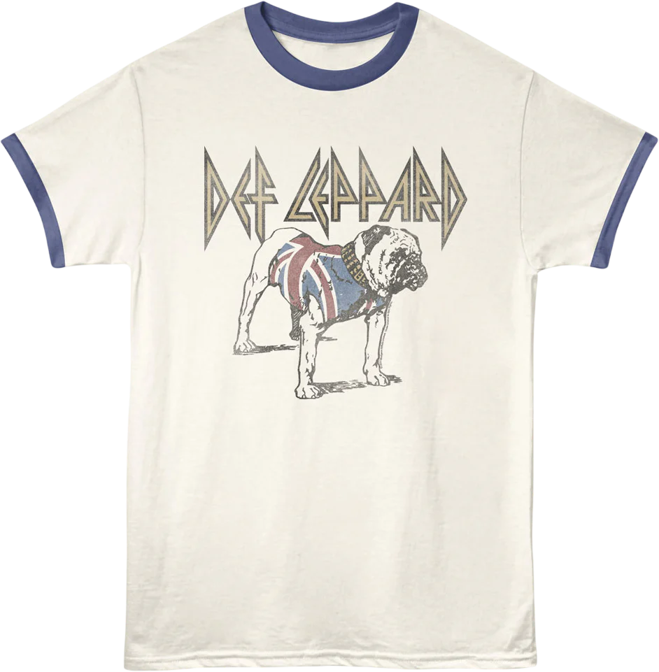 Bulldog Def Leppard Ringer Shirt
