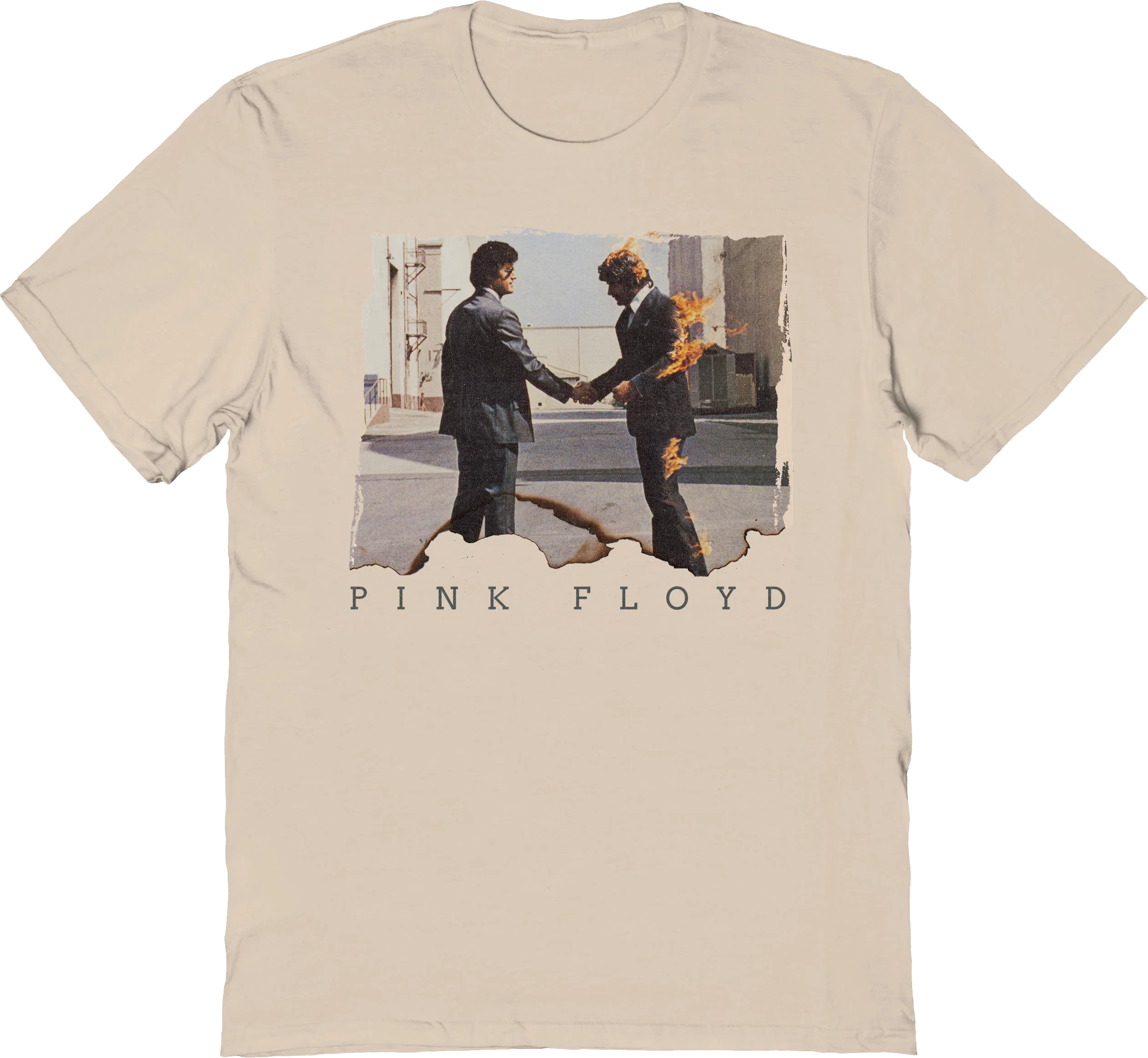 Burned Wish You Were Here Cover Artwork Pink Floyd T-Shirt
