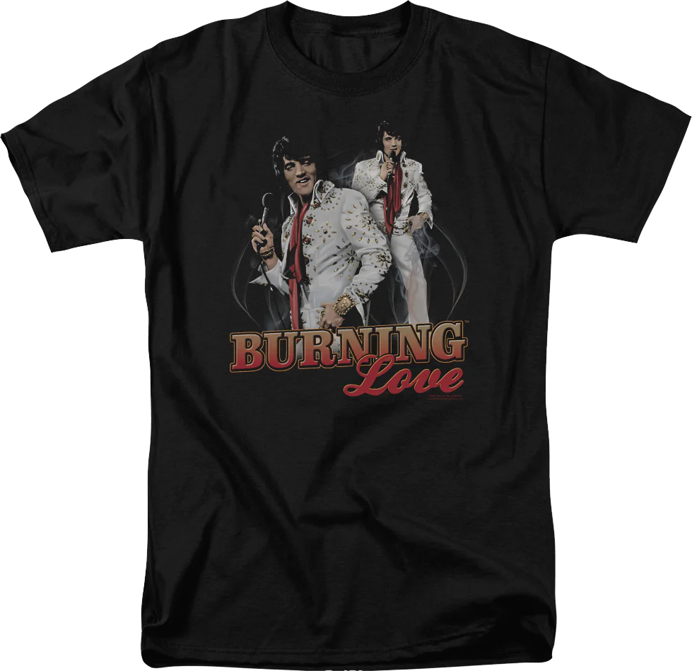 Burning Love Collage Elvis Presley T-Shirt