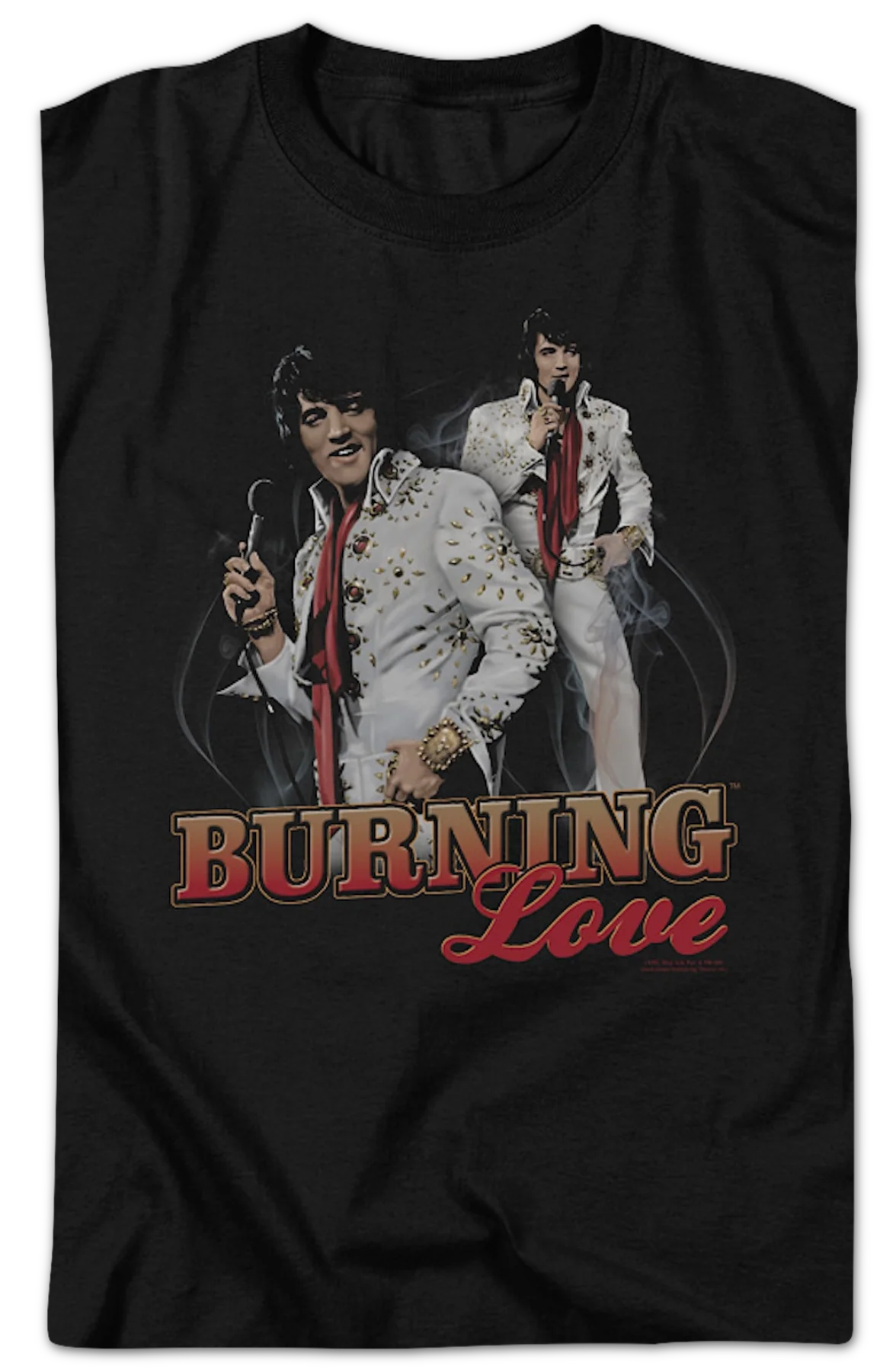 Burning Love Collage Elvis Presley T-Shirt - Image 2