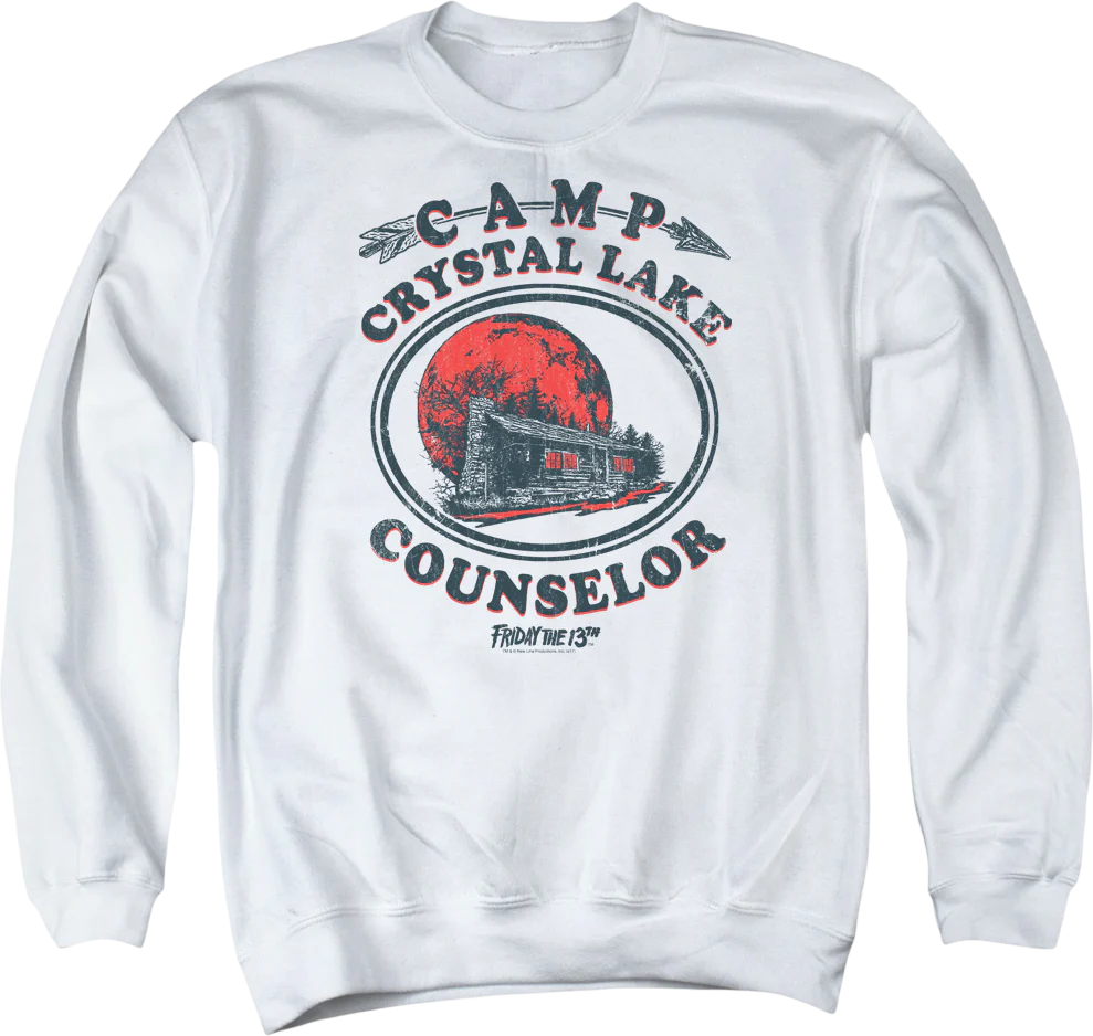 Camp Crystal Lake Counselor Friday the 13th Sweatshirt