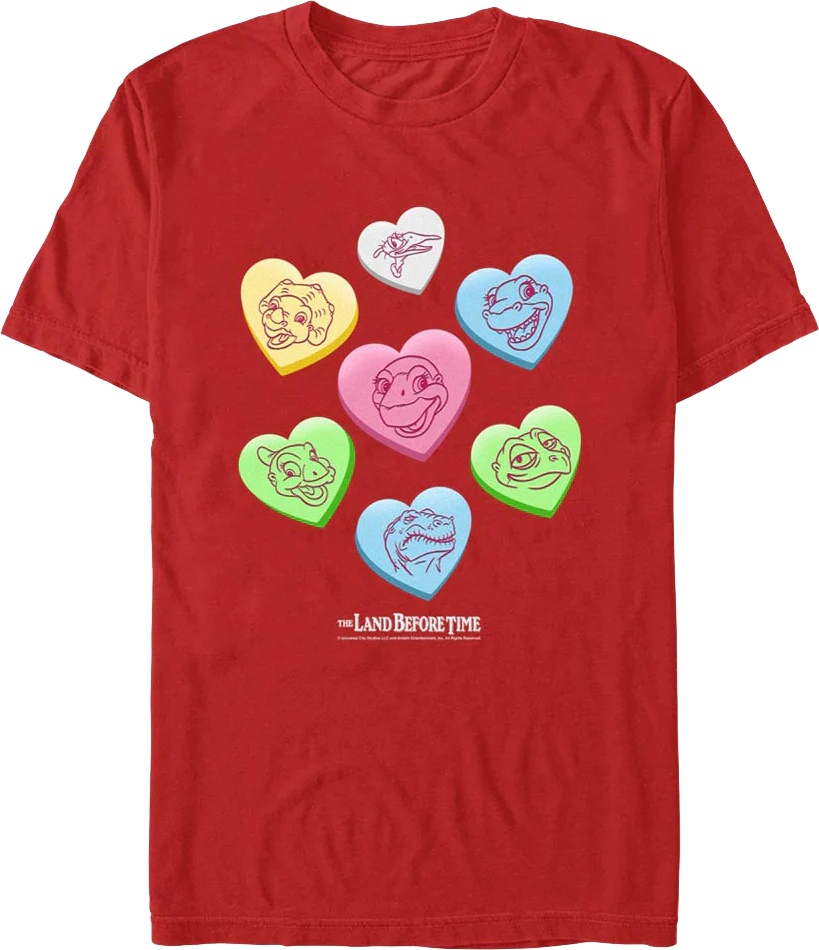 Candy Hearts Land Before Time T-Shirt