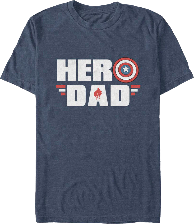 Captain America Hero Dad Marvel Comics T-Shirt