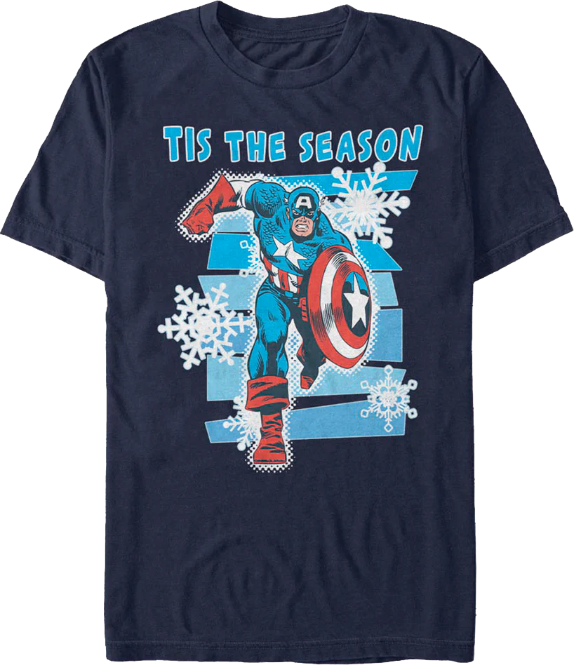 Captain America Tis The Season Marvel Comics T-Shirt