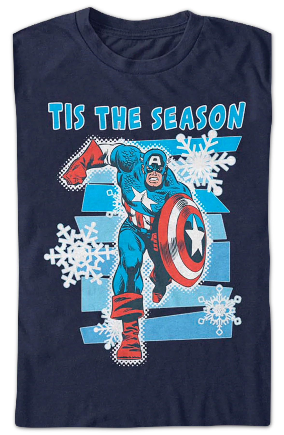 Captain America Tis The Season Marvel Comics T-Shirt - Image 2