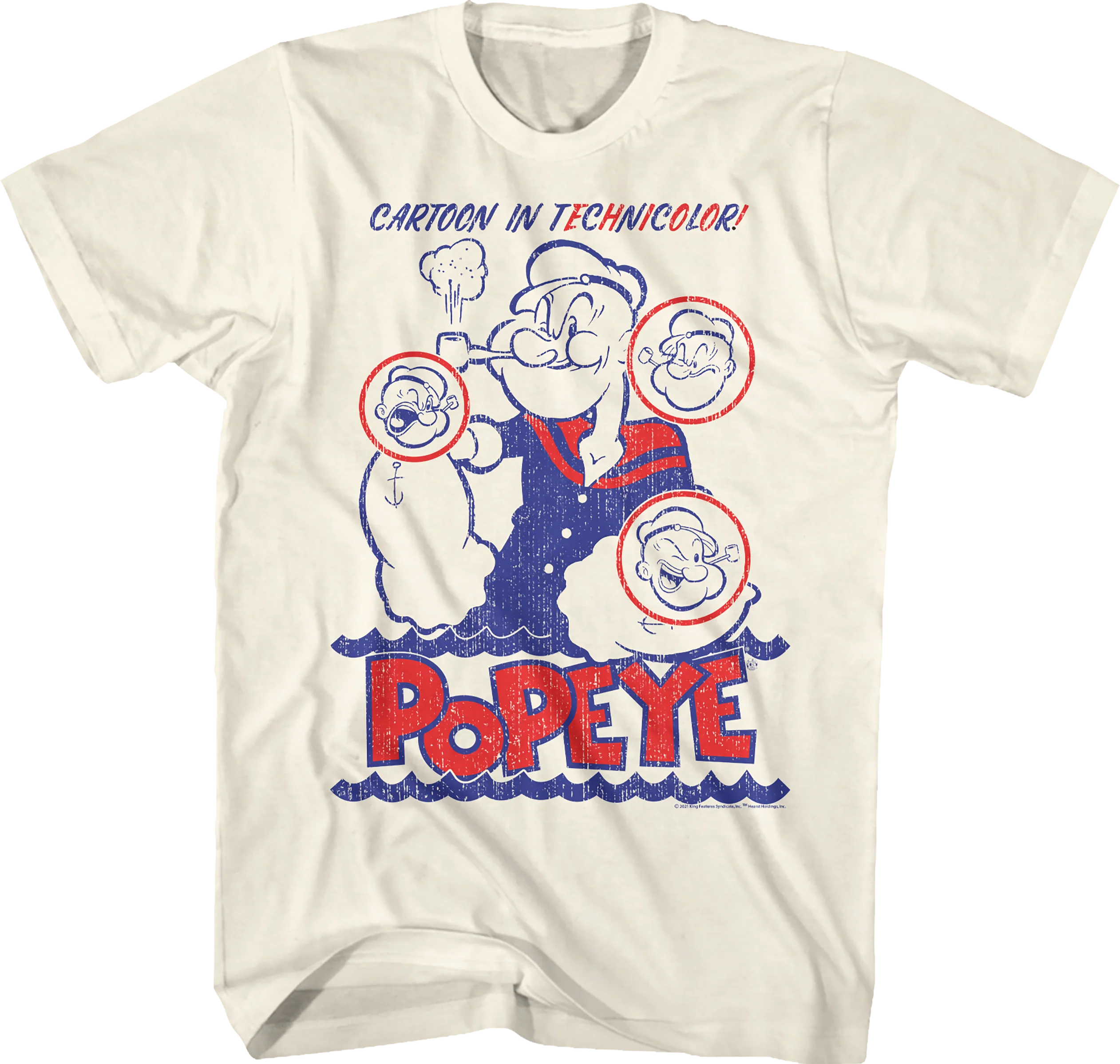 Cartoon In Technicolor Popeye T-Shirt