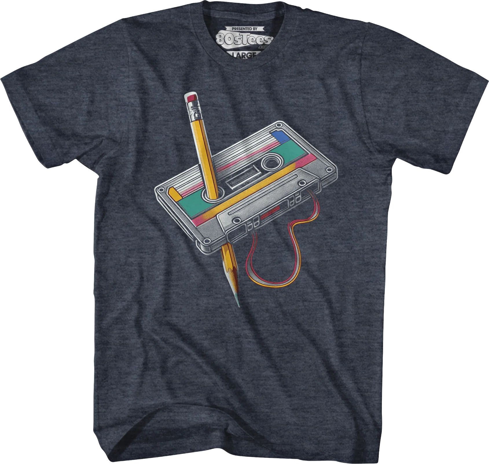 Cassette Tape Rewind T-Shirt - Image 7