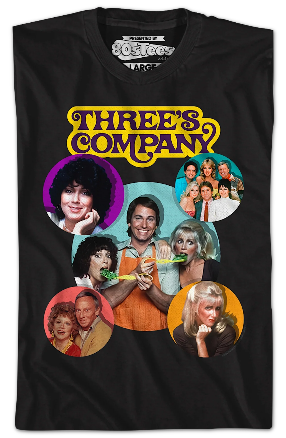 Cast Collage Three's Company T-Shirt - Image 2