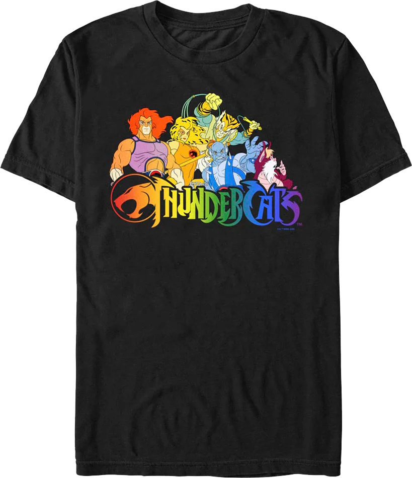 Cast & Rainbow Logo ThunderCats T-Shirt