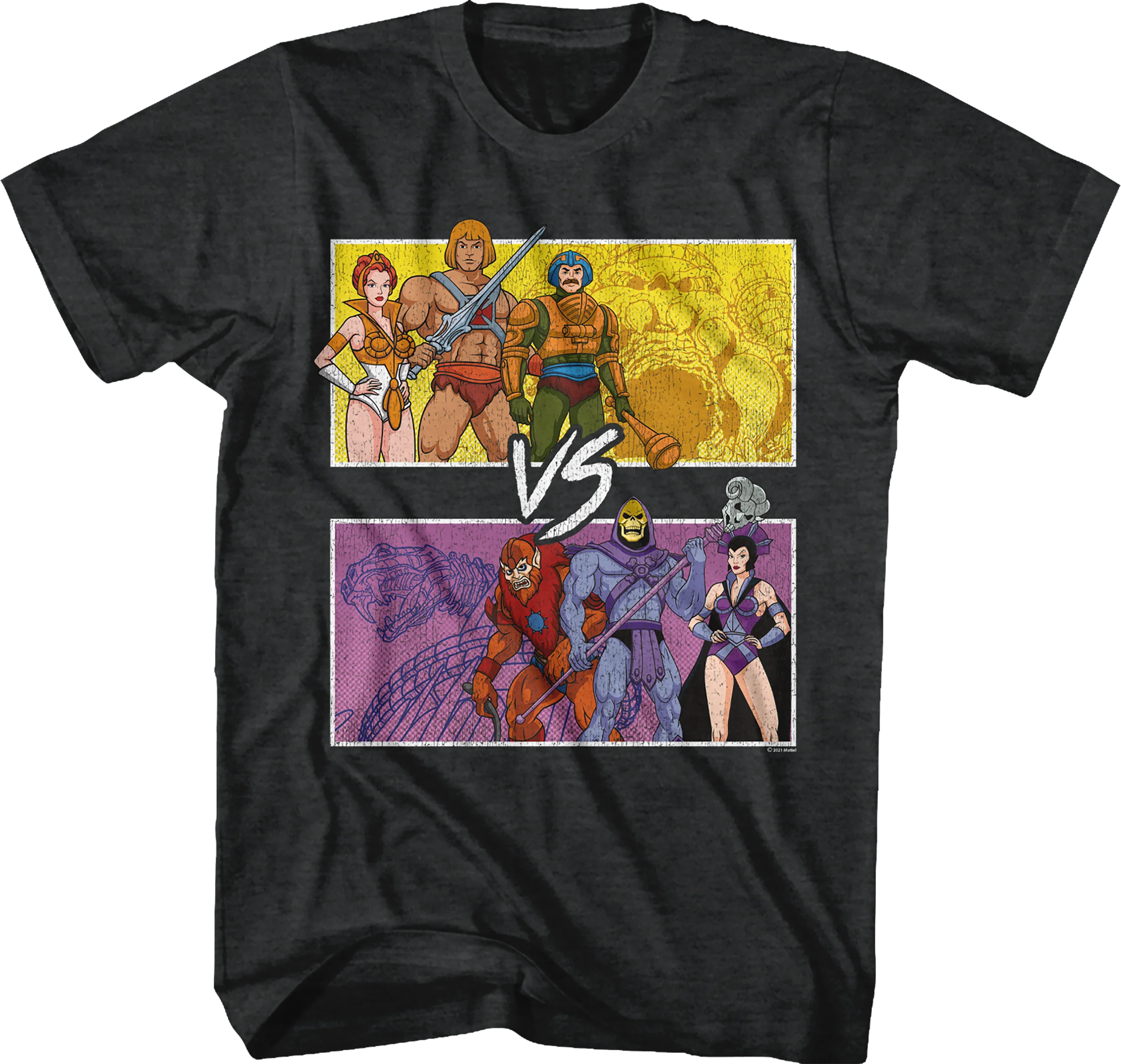 Castle Grayskull vs. Snake Mountain Masters of the Universe T-Shirt