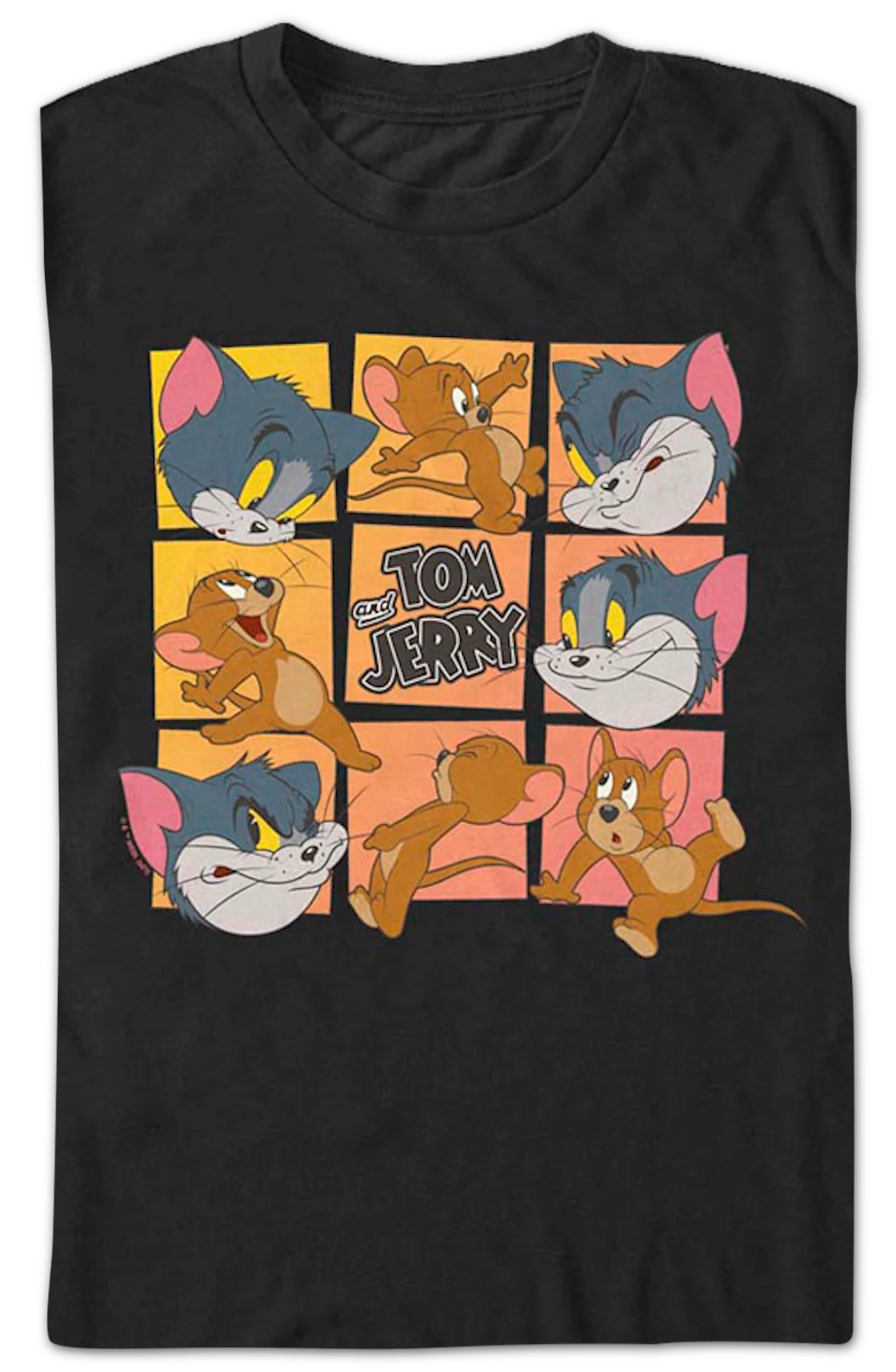 Cat And Mouse Squares Tom And Jerry T-Shirt - Image 2