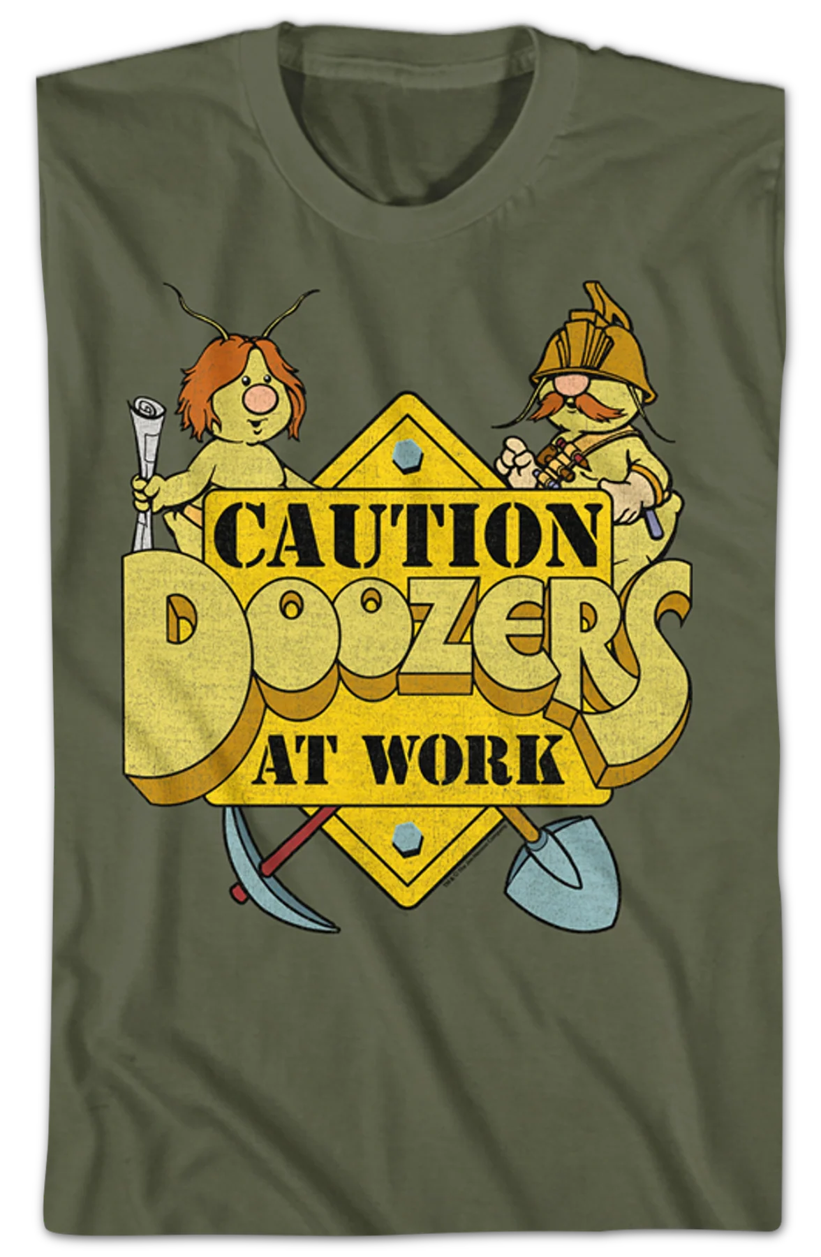 Caution Doozers At Work Fraggle Rock T-Shirt - Image 2