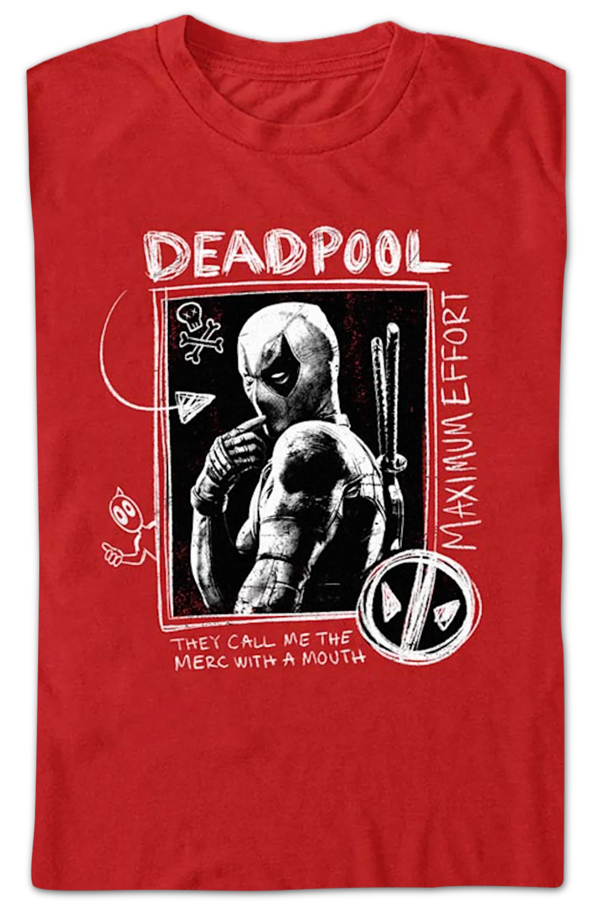 Chalkboard Deadpool T-Shirt - Image 2