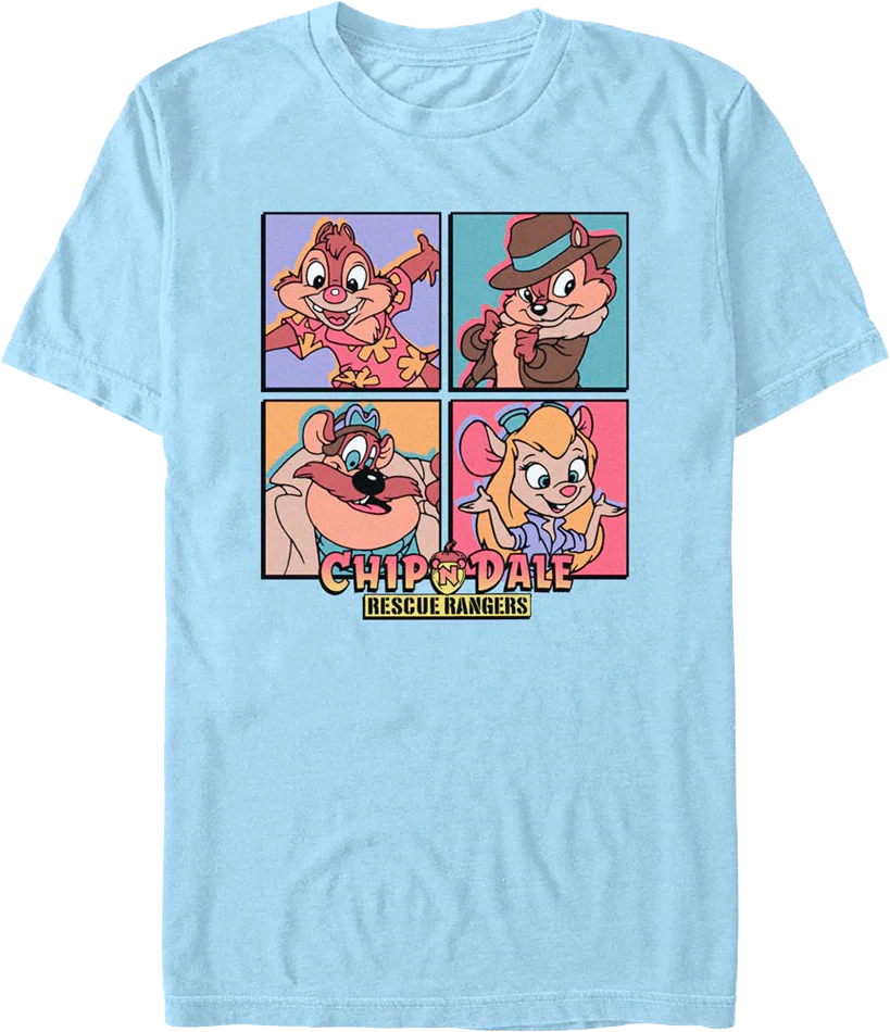 Character Squares Chip 'n Dale Rescue Rangers T-Shirt