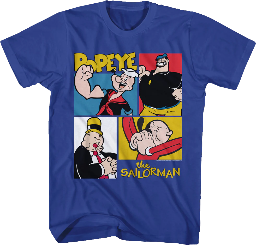 Character Squares Popeye T-Shirt