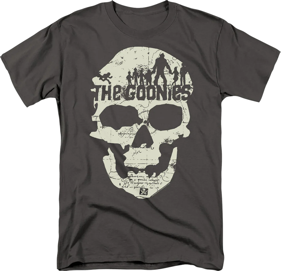 Charcoal Skull Silhouettes Goonies T-Shirt