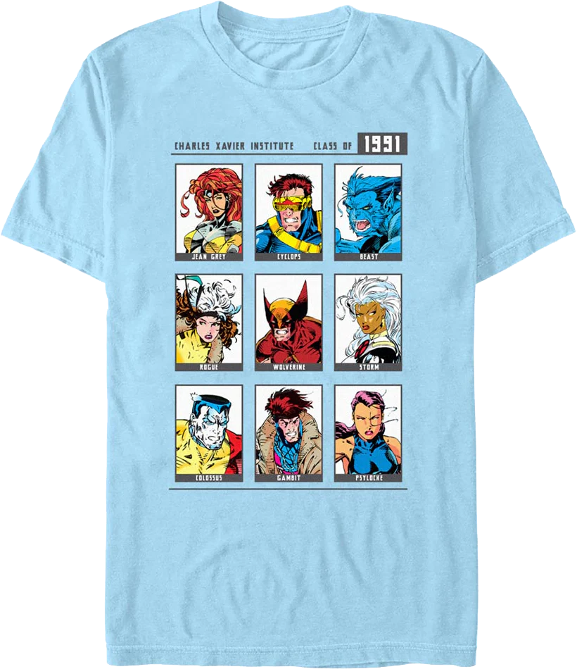 Charles Xavier Institute Class Of 1991 Marvel Comics T-Shirt