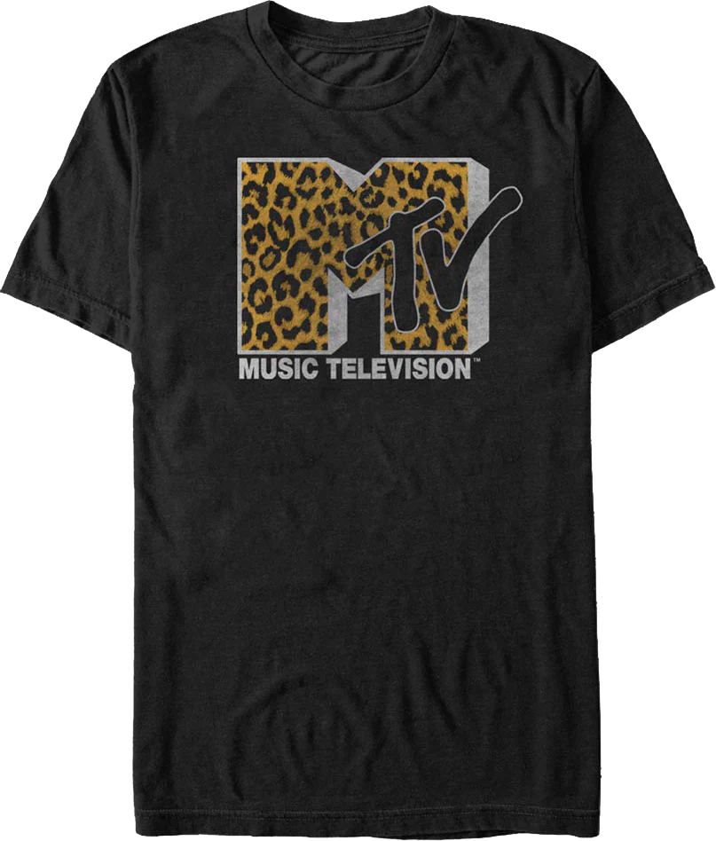 Cheetah Print Logo MTV Shirt