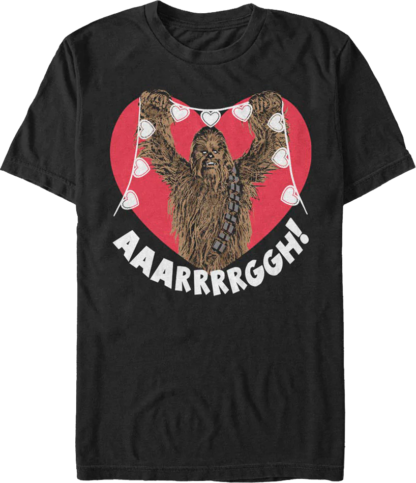 Chewbacca Valentine's Day Star Wars T-Shirt - Image 2