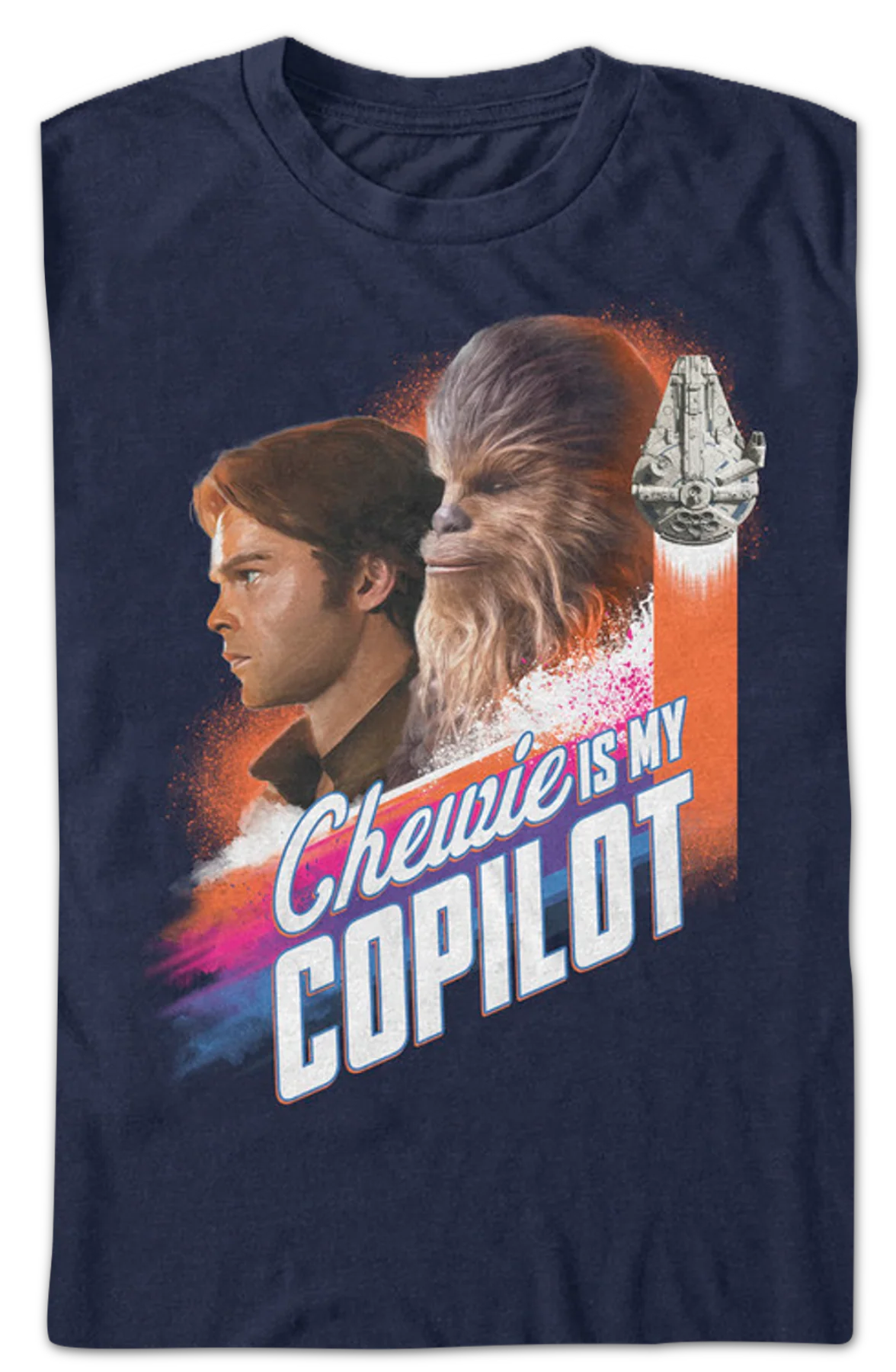 Chewie Is My Copilot Solo Star Wars T-Shirt - Image 2