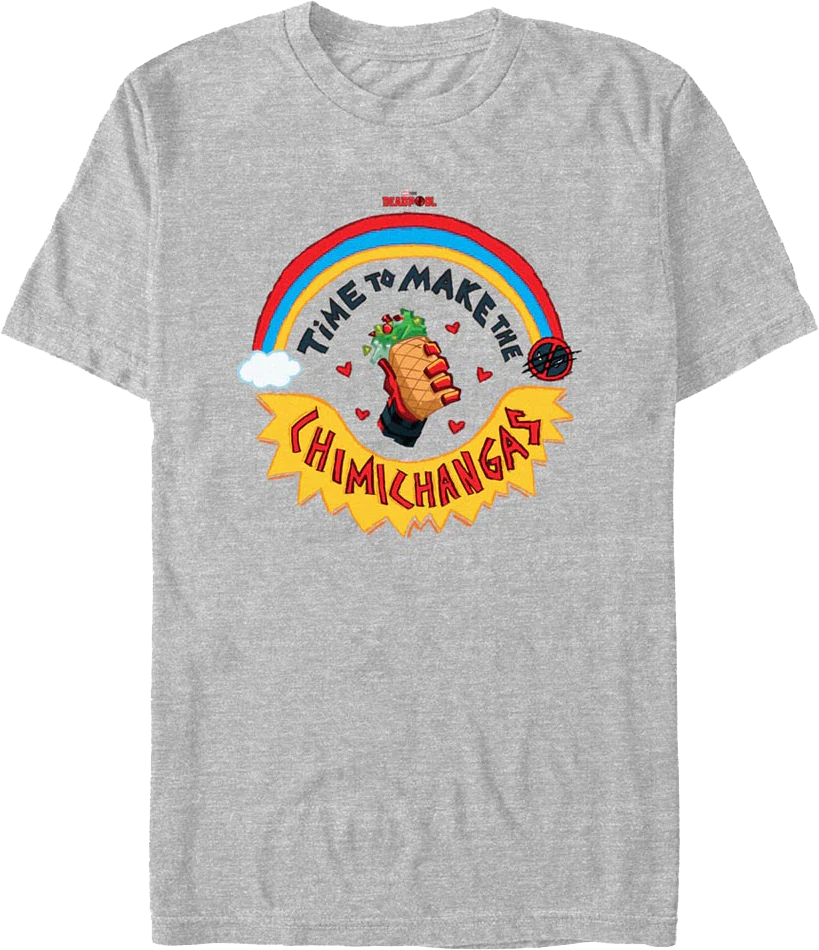 Chimichangas Rainbow Deadpool Marvel Comics T-Shirt