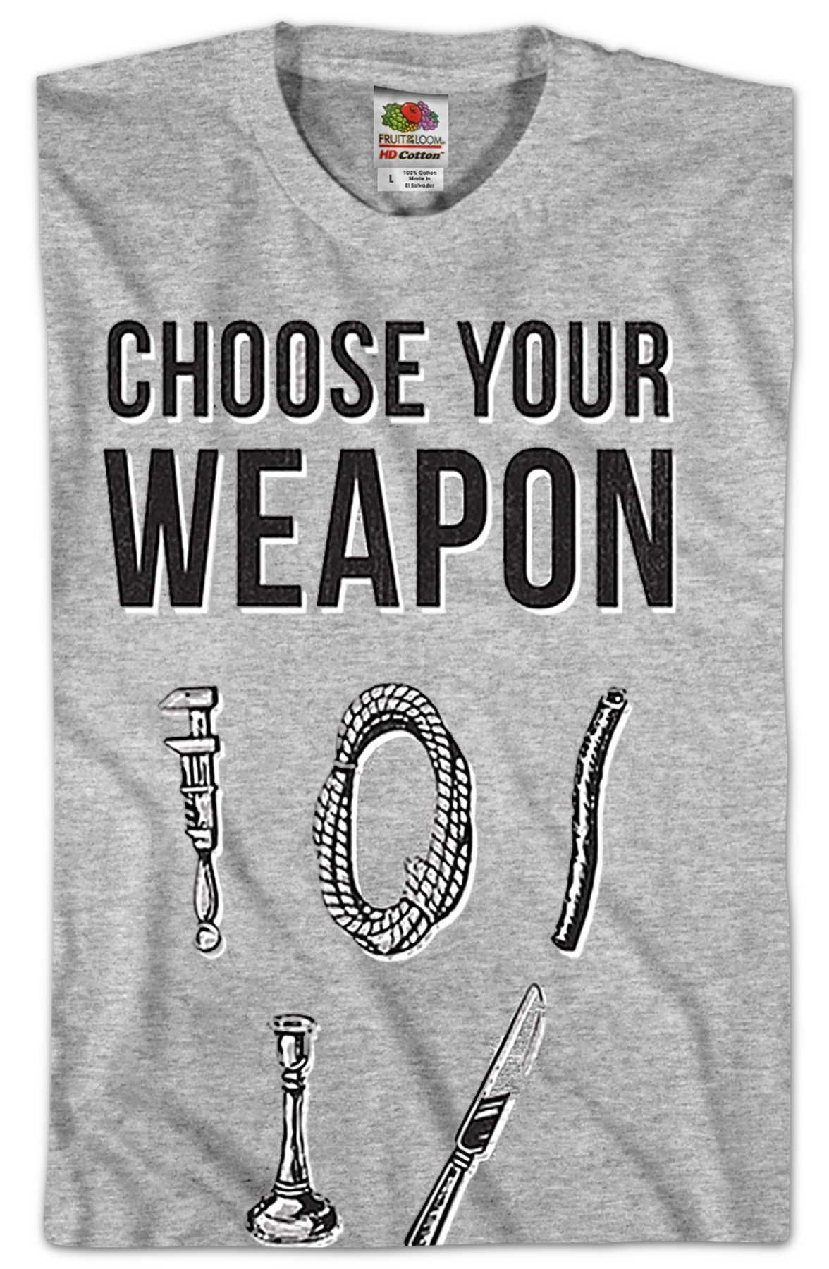 Choose Your Weapon Clue T-Shirt - Image 2
