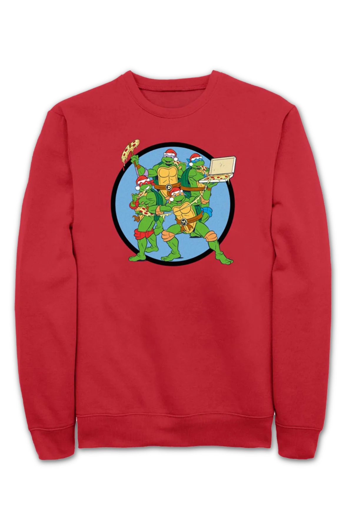 Christmas Pizza Teenage Mutant Ninja Turtles Sweatshirt - Image 2
