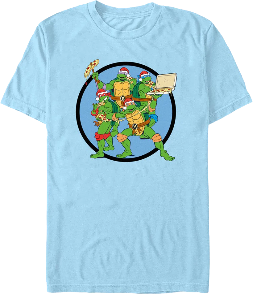 Christmas Pizza Teenage Mutant Ninja Turtles T-Shirt