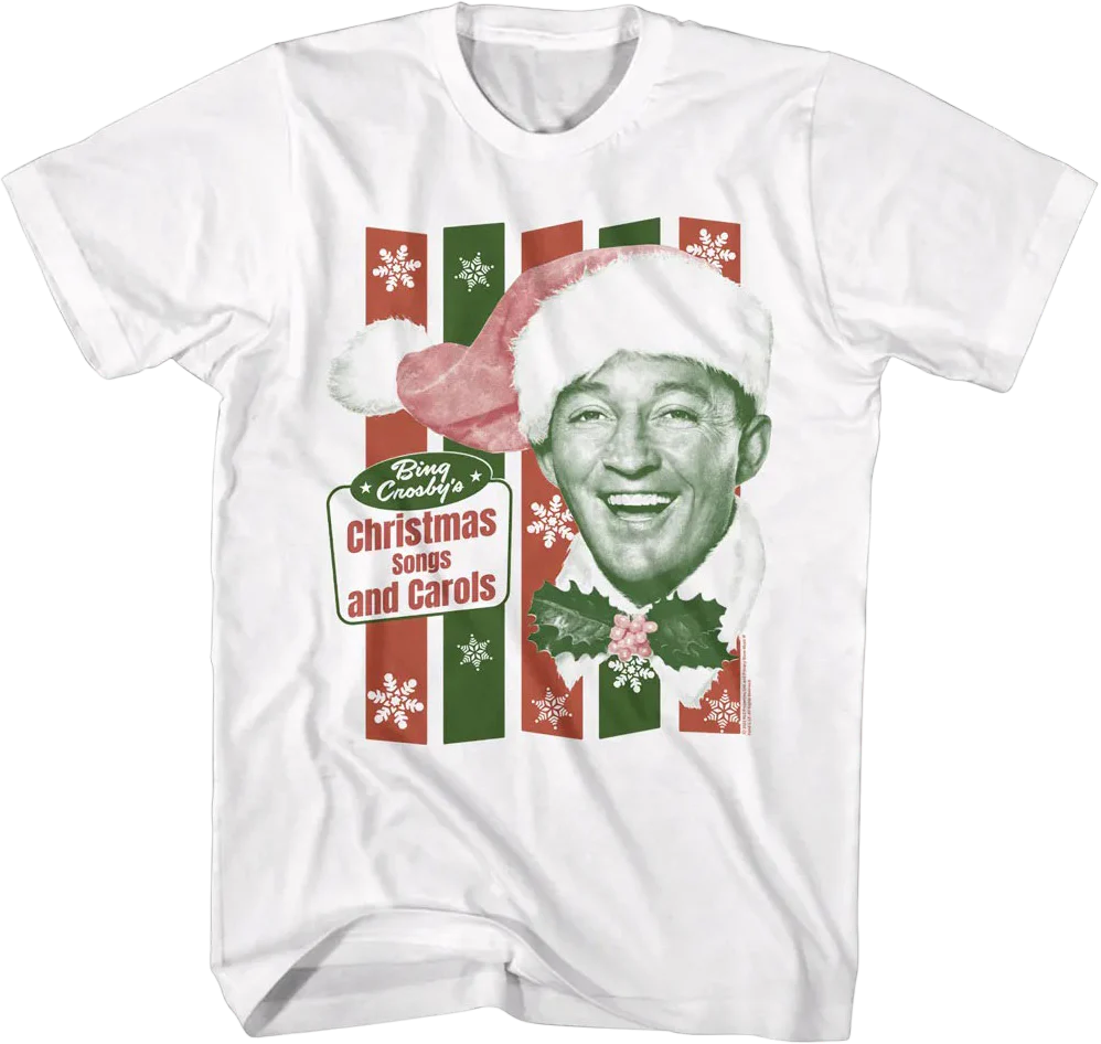 Christmas Songs And Carols Bing Crosby T-Shirt