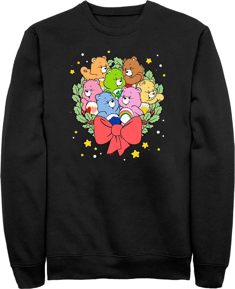Christmas Wreath Care Bears Sweatshirt