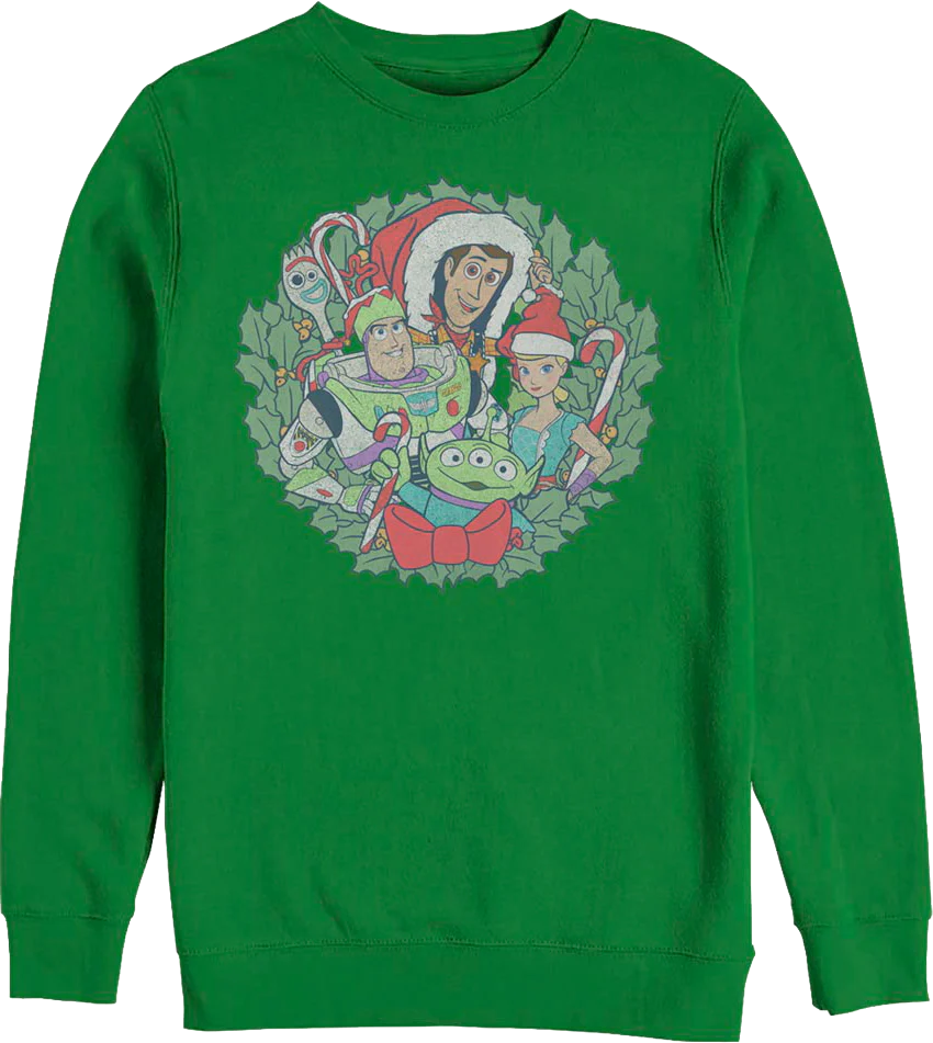 Christmas Wreath Toy Story Sweatshirt