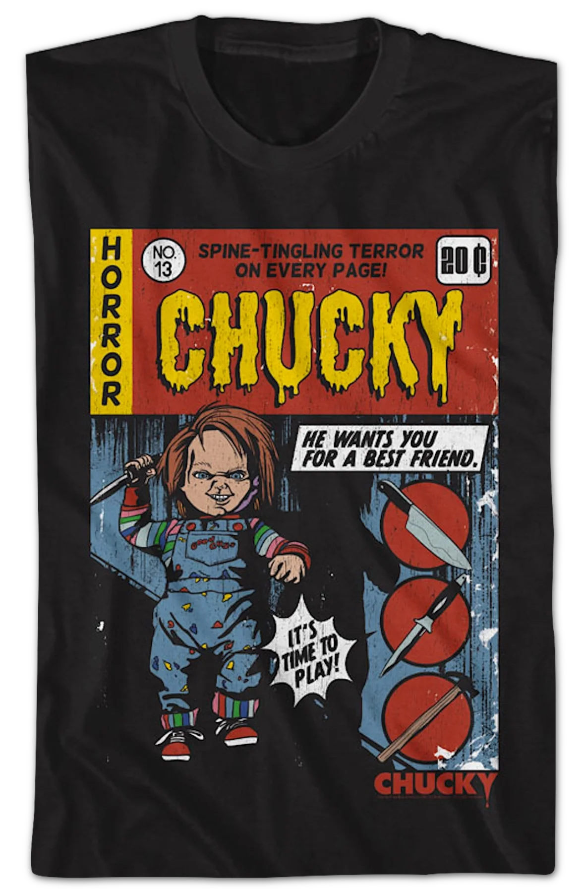 Chucky Comic Book Child's Play T-Shirt - Image 2