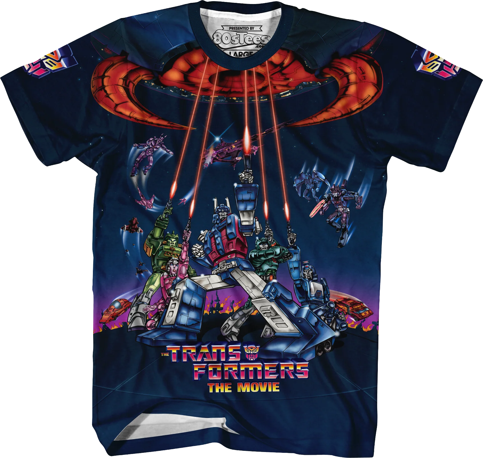Classic 1986 Movie Poster Transformers T-Shirt - Image 2