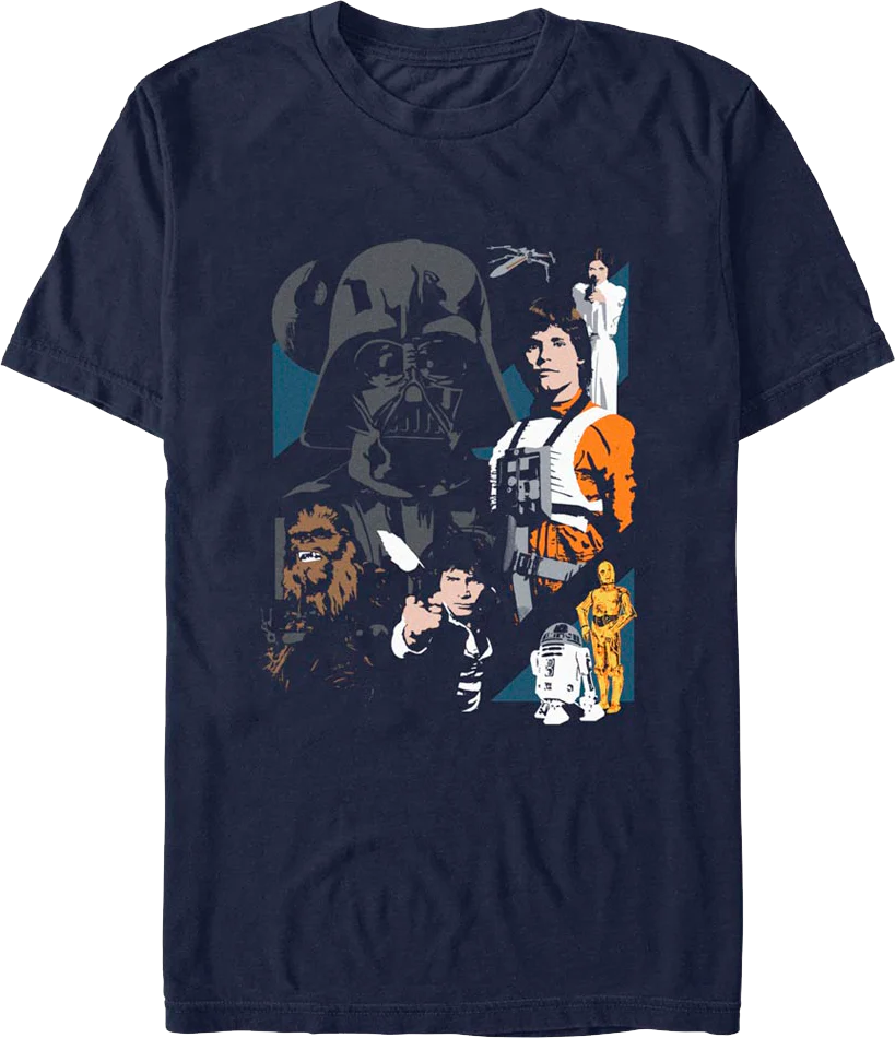Classic Characters Collage Star Wars T-Shirt