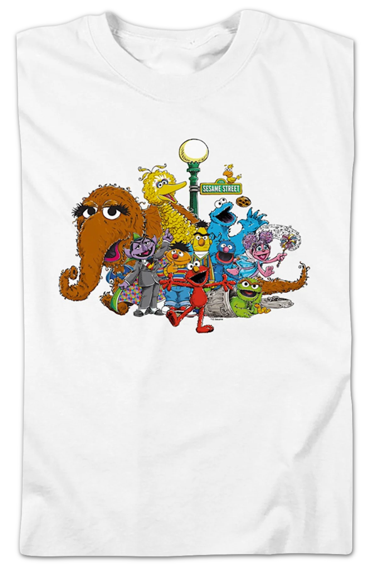 Classic Characters Group Photo Sesame Street T-Shirt - Image 2