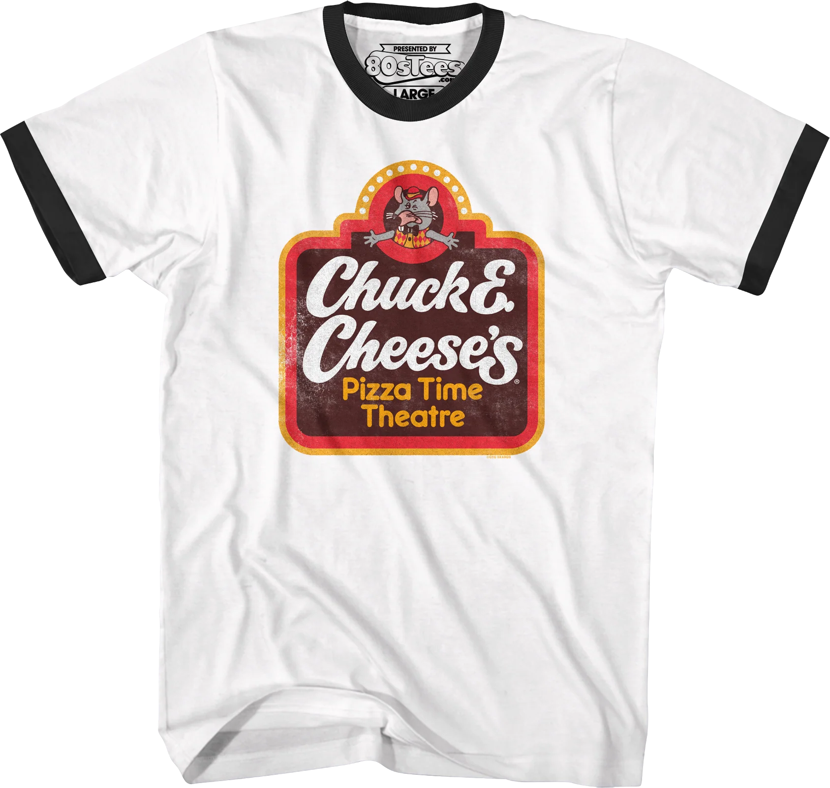 Classic Logo Chuck E. Cheese Ringer Shirt