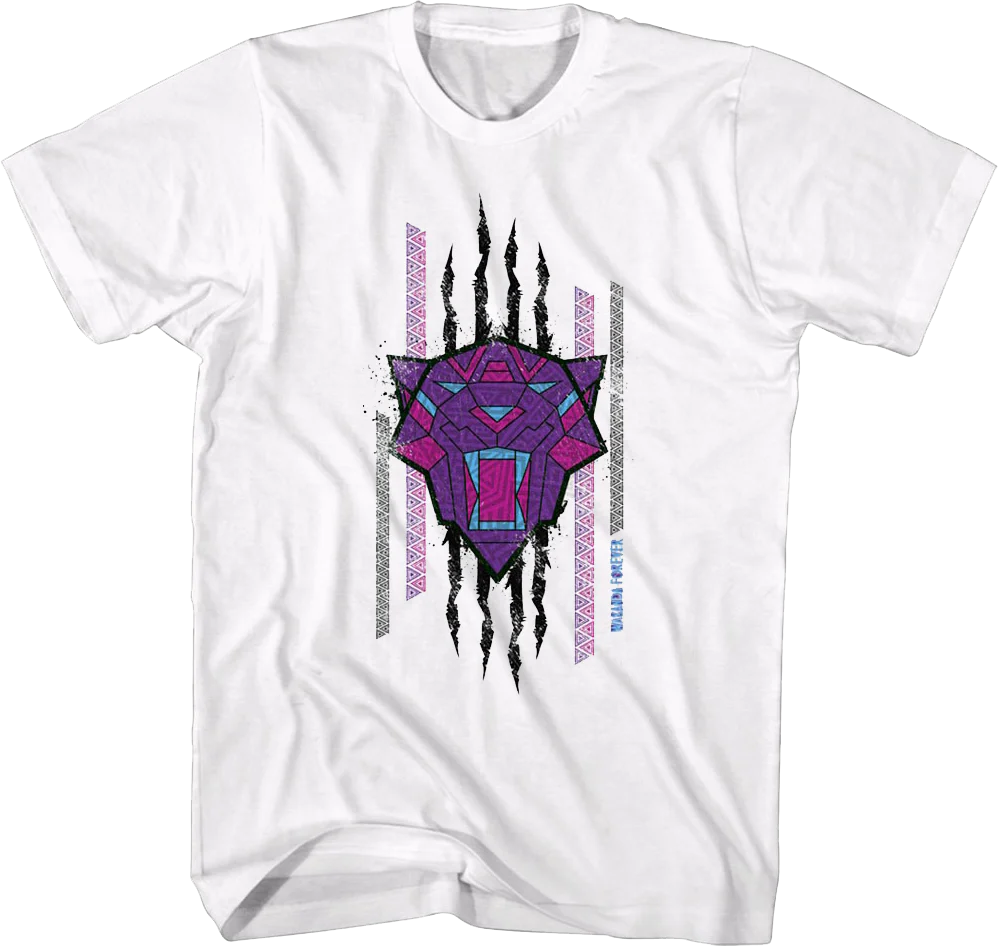 Clawed Sketch Black Panther Wakanda Forever Marvel Comics T-Shirt