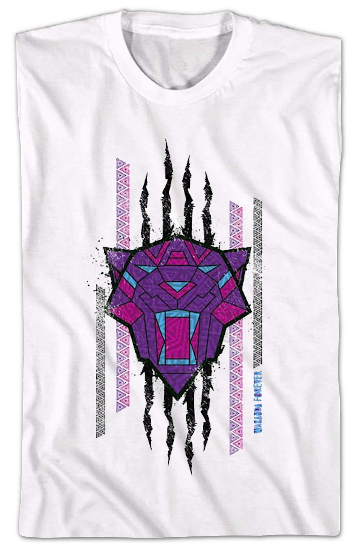 Clawed Sketch Black Panther Wakanda Forever Marvel Comics T-Shirt - Image 2