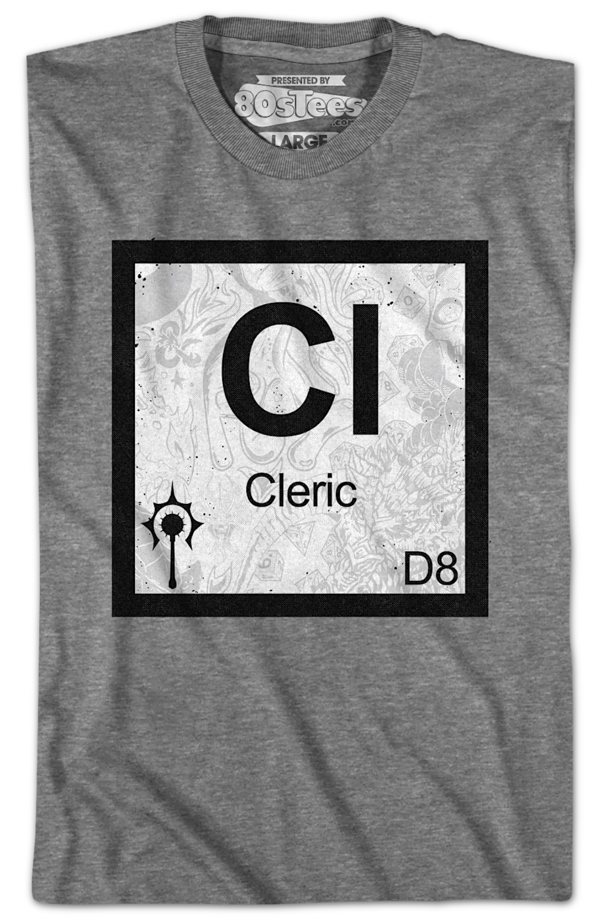 Cleric Element Symbol Dungeons & Dragons T-Shirt - Image 2
