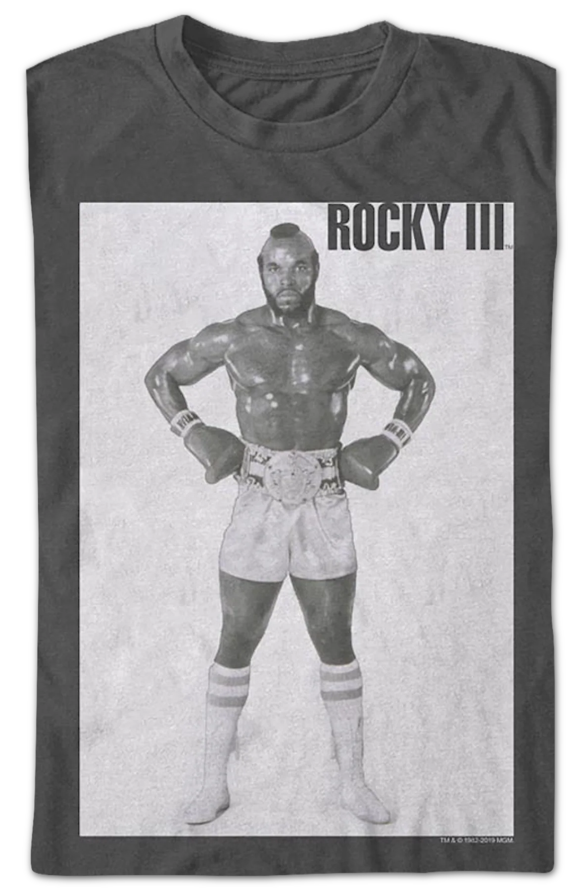 Clubber Lang Black & White Photo Rocky III T-Shirt - Image 2
