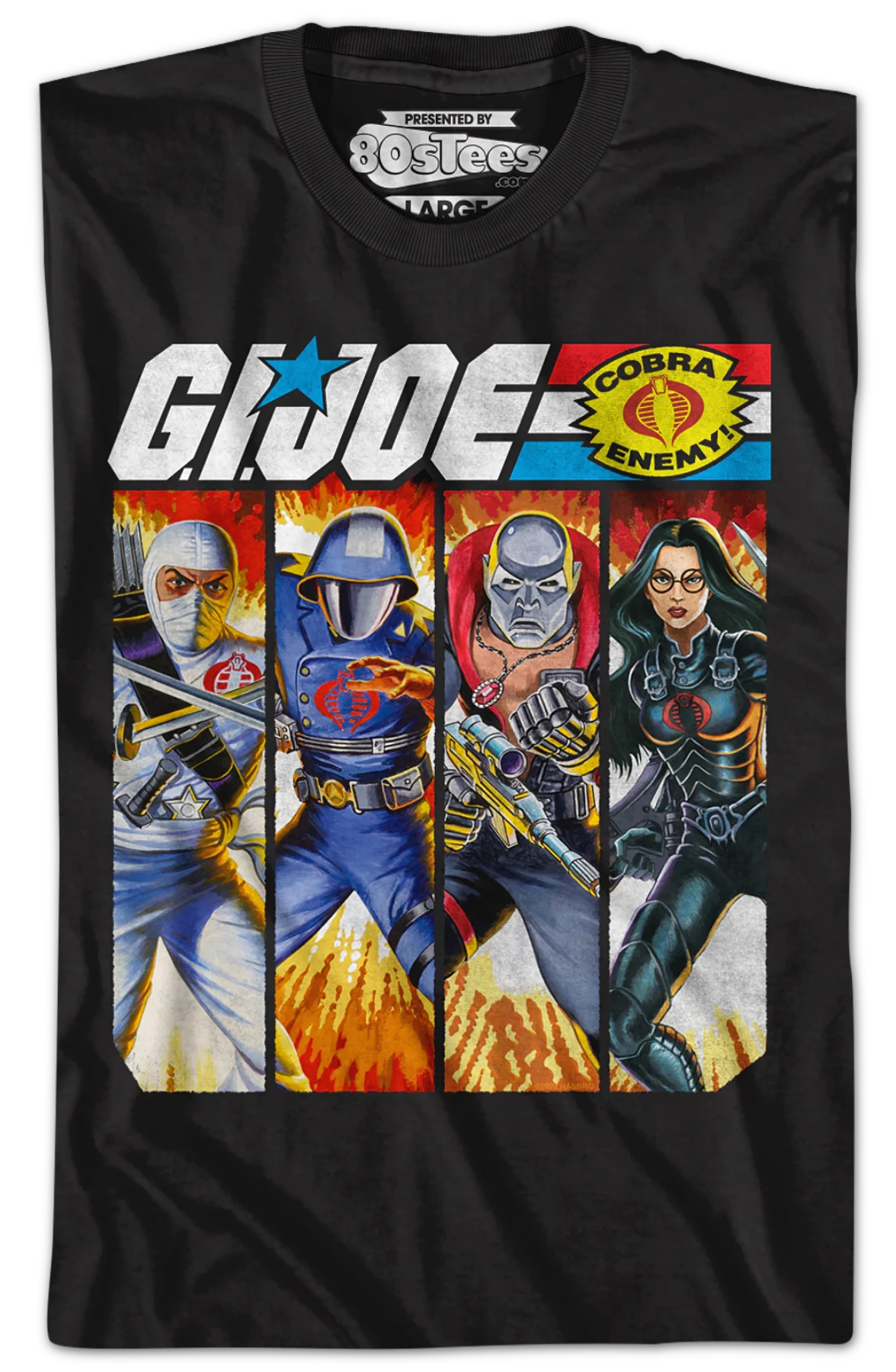 Cobra Box Art Collage GI Joe T-Shirt - Image 2