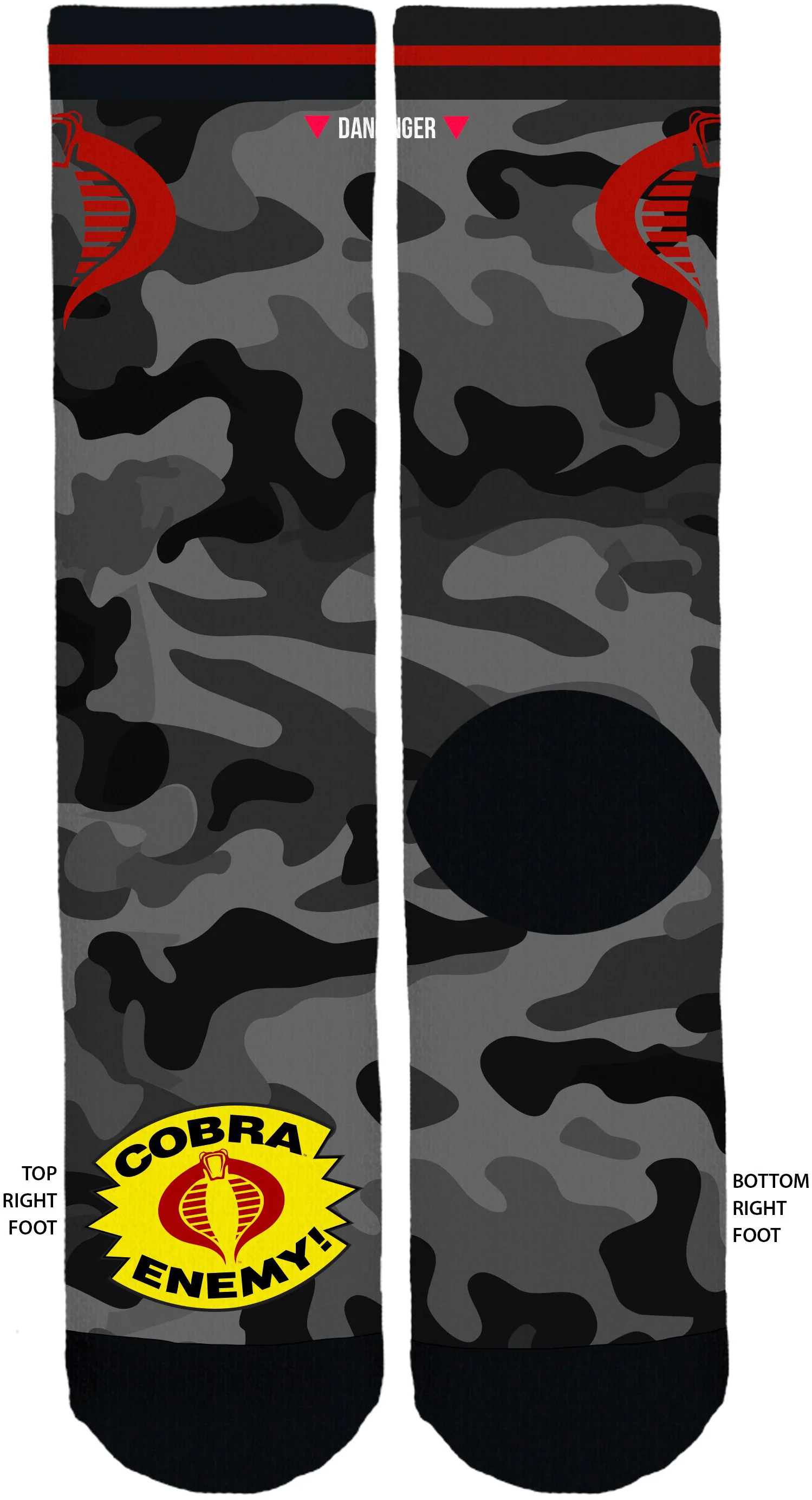 Cobra Enemy GI Joe Socks - Image 3