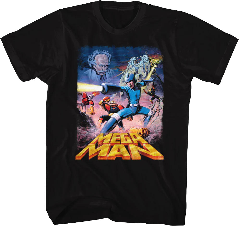 Collage Poster Mega Man T-Shirt