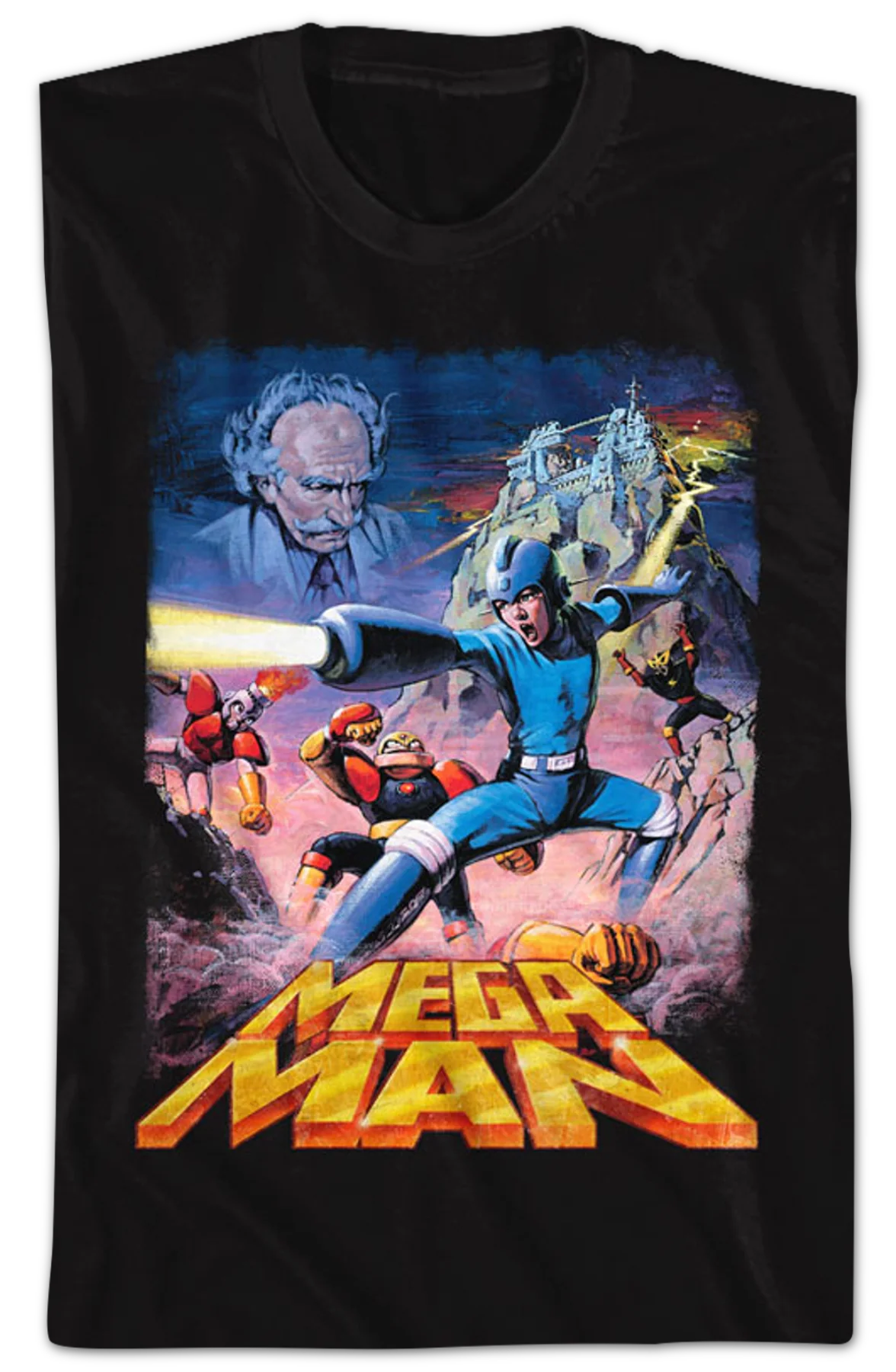 Collage Poster Mega Man T-Shirt - Image 2
