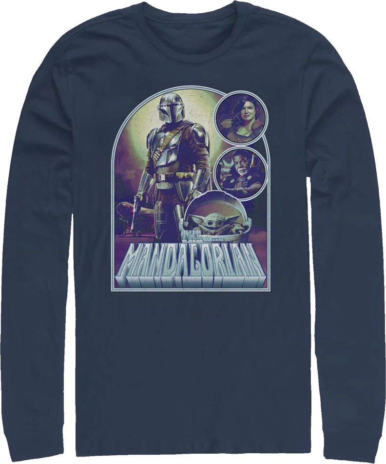 Collage Poster The Mandalorian Star Wars Long Sleeve Shirt
