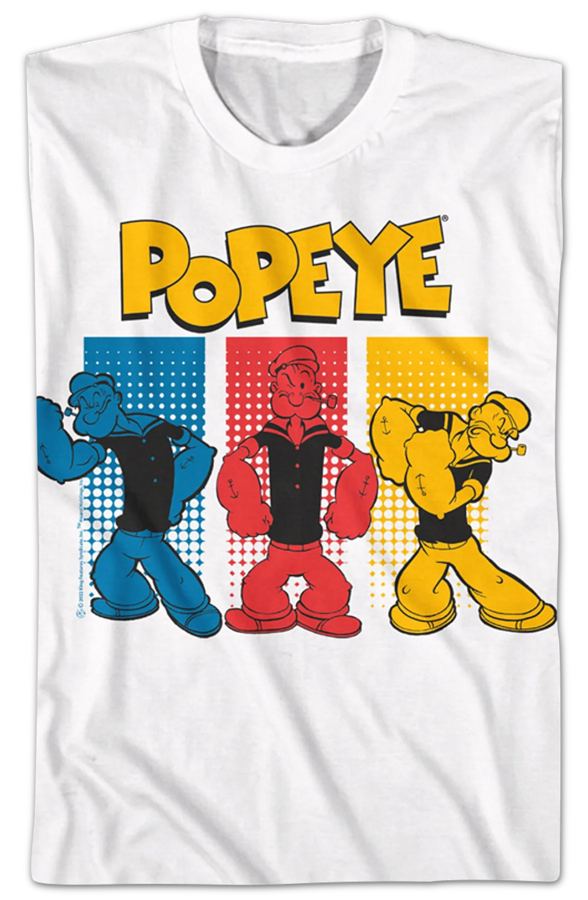Colorful Sailor Poses Popeye T-Shirt - Image 2
