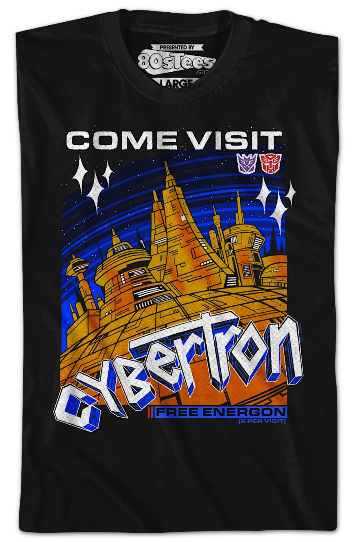Come Visit Cybertron Transformers T-Shirt - Image 2