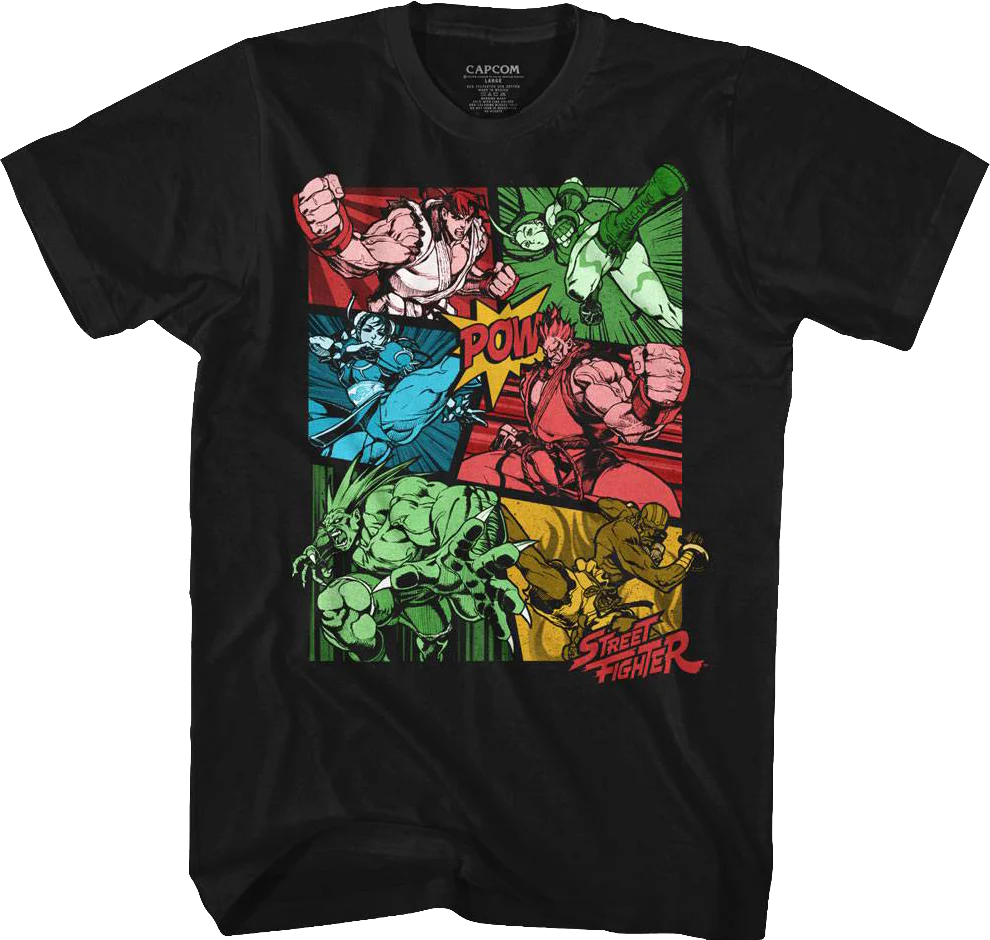 Comic Book Action Street Fighter T-Shirt
